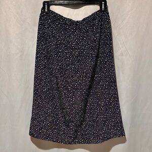 Vintage 90s Designer Black and White Polka Dot Skirt